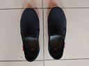 足力健老人鞋一脚蹬散步鞋艾草健康爸爸鞋休闲鞋冬季男鞋 1716Z黑色38 实拍图