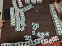 淞洲馨家用麻将牌中号大号中档家用手搓麻将送麻将布机器麻将+色子 50或52号随机手搓麻将136张1副 实拍图