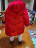 迪士尼（DISNEY）男童长款羽绒服耐脏90白鸭绒中大童红拜年服24冬DB441AA02红130 实拍图