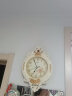 康巴丝 欧式创意挂钟摇摆钟表客厅卧室静音石英钟壁挂装饰时钟表 白描金（6753）（18-3-1） 实拍图