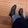 CHARLES&KEITH复古方头拉链低跟时装靴短靴踝靴子女靴生日礼物CK1-90900090 Black黑色 37 实拍图