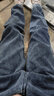 至唯 牛仔裤男宽松裤子男秋季港风九分阔腿直筒裤潮牌流百搭休闲长裤 烟灰款 加绒 L【推荐115-135斤】 实拍图