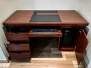 kuoson 办公桌电脑桌办公室经典油漆写字台桌子带键盘抽1.4米（红棕色） 实拍图