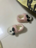 朴西熊猫儿童棉拖鞋冬季男童女童宝宝室内家用防滑保暖包跟棉鞋女 仙女粉 34 【220mm】 实拍图
