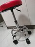 励耘家用电脑椅转椅学生学习椅子旋转升降小圆凳子防爆职员办公靠背椅 红色轮带背 钢制脚  无扶手 实拍图