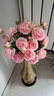 花艺赫家饰牡丹仿真花绢花室内假花干花玫瑰花花束餐桌花摆设客厅装饰花摆件 粉色西洋玫瑰【5支】 实拍图