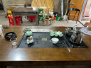 赣荣大板茶桌椅组合实木客厅茶几茶具套装一体新中式喝茶办公两用茶台 2M石盘茶桌1官帽椅1长凳2短凳 实拍图