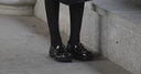 HARUTAHaruta4900日系学生中粗跟圆头英伦风单鞋小皮鞋JK制服鞋乐福鞋女 棕色 40 实拍图