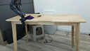 美洲马（MEZVMV）【顺丰速发】实木电脑桌书桌单人台式电脑桌学生学习写字桌椅套装 原木色-无抽屉【优质橡胶木】 120*55*75cm实木书桌 实拍图