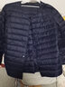 鸭鸭（YAYA）佟丽娅同款轻薄羽绒服男女同款短款休闲内胆薄款冬季保暖防寒外套 藏青色-YE3C700311Y XL 实拍图