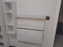 壁小美悬空折叠书桌壁挂式电脑桌实木悬挂墙上书桌书柜一体可折叠学习桌 L型书桌架1056（左）灰白色 自己安装 晒单实拍图