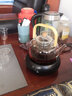 逸集加厚手工耐热透明玻璃品茗杯子功夫茶具花茶杯带把直美杯120ML 4个装 实拍图