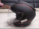 坦克摩托车头盔3C四分之三盔T536四季防风B.Duck电动车安全帽男女 亚黑洛克【热卖】【彩色镜片+透明镜片】 M（建议头围53-56cm） 实拍图