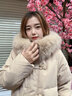 XAQ羽绒服女长款2023秋冬时尚洋气90白鸭绒加厚保暖狐狸大毛领外套女 熔岩驼 S（80-110斤） 实拍图