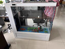 美诺超白鱼缸客厅家用中型生态现代造景金龙鱼缸落地屏风隔断柜水族箱 拉丝银【排水+显示屏】 60*35*130 实拍图