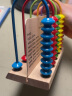 华诗孟 木制五档计数器 小学生二一年级数学教具启蒙学习用品儿童玩具计算架算术记数器5行万位加减法学具 实拍图