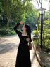 GARNUO赫本风黑色无袖连衣裙子女夏季新款春秋法式茶歇收腰背心吊带长裙 黑色 S 【80-100斤】 实拍图
