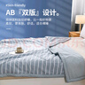 名创优品（MINISO）A类抗菌空调10%大豆纤维夏被 150*200cm 深灰条纹 实拍图