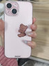 魔杰乐（MOJIELE） 卡通可爱创意小熊适用于iPhone手机壳苹果手机保护套情侣款防摔硅胶软壳 抱苹果小熊-透明壳 iPhone15 实拍图