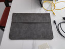 GYSFONE华为MateBook Pro 鸿蒙14.2英寸笔记本柔光版电脑包XPRO内胆包D16套包D15保护D14套防水公文包 横款灰色皮套+电源袋 16英寸 实拍图