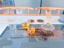 京峰阁大号三才盖碗茶具茶杯套装 高硼硅耐热防烫加厚玻璃泡茶器泡茶碗 晶彩沁莲盖碗(浅黄色) 实拍图