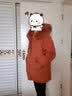雅鹿妈妈羽绒服中长款2025年新款洋气中年女款优雅中老年保暖外套 2280橘红 M （推荐100-110斤） 实拍图