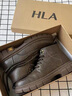 海澜之家（HLA）马丁靴男士户外复古休闲秋冬工装鞋子男HAAGZM4AB20408 棕色44 实拍图