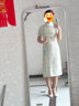 PZCL旗袍复古高贵中国风长款小清新旗袍小个子显高日常改良2025夏季年 浅绿色 不含配饰 M 实拍图