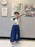 爱宝适儿童汉服六一男女童国学服夏古装中国风学生儿童节演出服三字经 如意拼接-直袖款 140 实拍图
