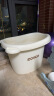 日康（rikang）浴桶 婴儿洗澡盆 儿童洗澡桶泡澡桶 游泳桶赠浴凳 米色 X1001-3 晒单实拍图