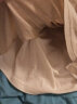 伊芙丽（eifini）小V领假两件天丝莱赛尔撞色长袖T恤女2024春装新款内搭上衣 麦芽色 160/84A/M 晒单实拍图