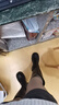 ZHR靴子女冬季韩版粗高跟长筒靴女加绒保暖骑士靴女 JF97A 黑色 38  实拍图