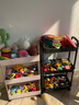 霓峰移动书架带轮落地小推车置物架家用玩具零食收纳架桌面办公桌书柜 3层黑大号加宽【贴纸+挂钩*4】 实拍图