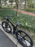 凤凰（Phoenix）可折叠山地车自行车成人男女新款式学生12到18岁变速越野软尾单车 折叠双避震【密封全轴承】铝架/三刀轮肖黑 26寸-24速【身高158-188cm】 实拍图