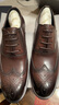 金利来（Goldlion）男鞋正装皮鞋时尚男士布洛克鞋商务舒适牛津鞋58023068140A棕色38 实拍图