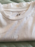 H&M浅灰格雷系男装T恤夏季简约圆领短袖纯棉上衣打底衫0685816 白色 170/92 实拍图