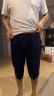 威可多（VICUTU）男士针织短裤夏季五分裤VRW88226502 藏青 175/84A 晒单实拍图