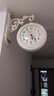 康巴丝（Compas）欧式客厅双面复古钟表现代挂钟田园客厅两面 3064白金色 其他 实拍图