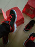 特步男鞋运动鞋男秋冬季保暖皮面防水休闲防滑正品鞋红色跑步鞋子男款 黑红/皮面 39 实拍图
