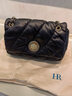 HR赫莲娜女包单肩斜挎包女软皮褶皱包高级感时尚女士包包生日礼物 黑色 实拍图