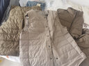 MUJI女式 轻量羽绒便携式背心女款马甲马夹秋冬保暖外搭羽绒内胆 浅米色 XL (165/92A) 实拍图
