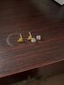 赛菲尔 黄金耳钉女足金999.9卡通国潮风耳钉个性百搭 鹿角0.45克 单支 实拍图