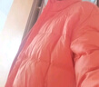 鸭鸭（YAYA）品牌2025羽绒服女新款鸭绒面包服立领秋冬潮流气质修身短款外套女 砖红色 M 实拍图