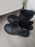 Bella Lily靴子女士短靴切尔西靴黑色牛皮2023冬季新款洋气后拉链中筒靴真皮 黑色 38 实拍图