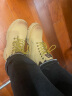 达芙妮（DAPHNE）大黄蜂马丁靴女秋季英伦休闲2023新款短靴大黄靴厚底加绒 黄色 跟高4.3cm 37标准码 实拍图