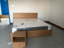 全友家居北欧原木风主卧室双人大床1.8米2米现代简约板式床家具106318 实拍图