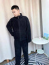 俞兆林睡衣男冬天法兰绒加厚加绒保暖套装秋冬季男士珊瑚绒可外25年新款 NSCJF-黑色舒棉绒拉链 2XL (建议150-180斤) 实拍图