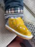 贝贝街区学步鞋棉鞋婴幼儿冬季宝宝鞋子0-1-2岁加绒婴儿棉鞋男宝宝叫叫鞋 黄色 19码内长13.5cm 晒单实拍图