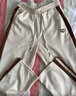 Foss Phil条纹裤子男秋冬季运动百搭显瘦宽松直筒阔腿休闲长裤271米白3XL 实拍图