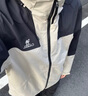 骆驼（CAMEL）三合一冲锋衣户外登山服防风防水保暖潮牌运动外套 A1W231117Z，米灰/黑色男女同款 XL 实拍图